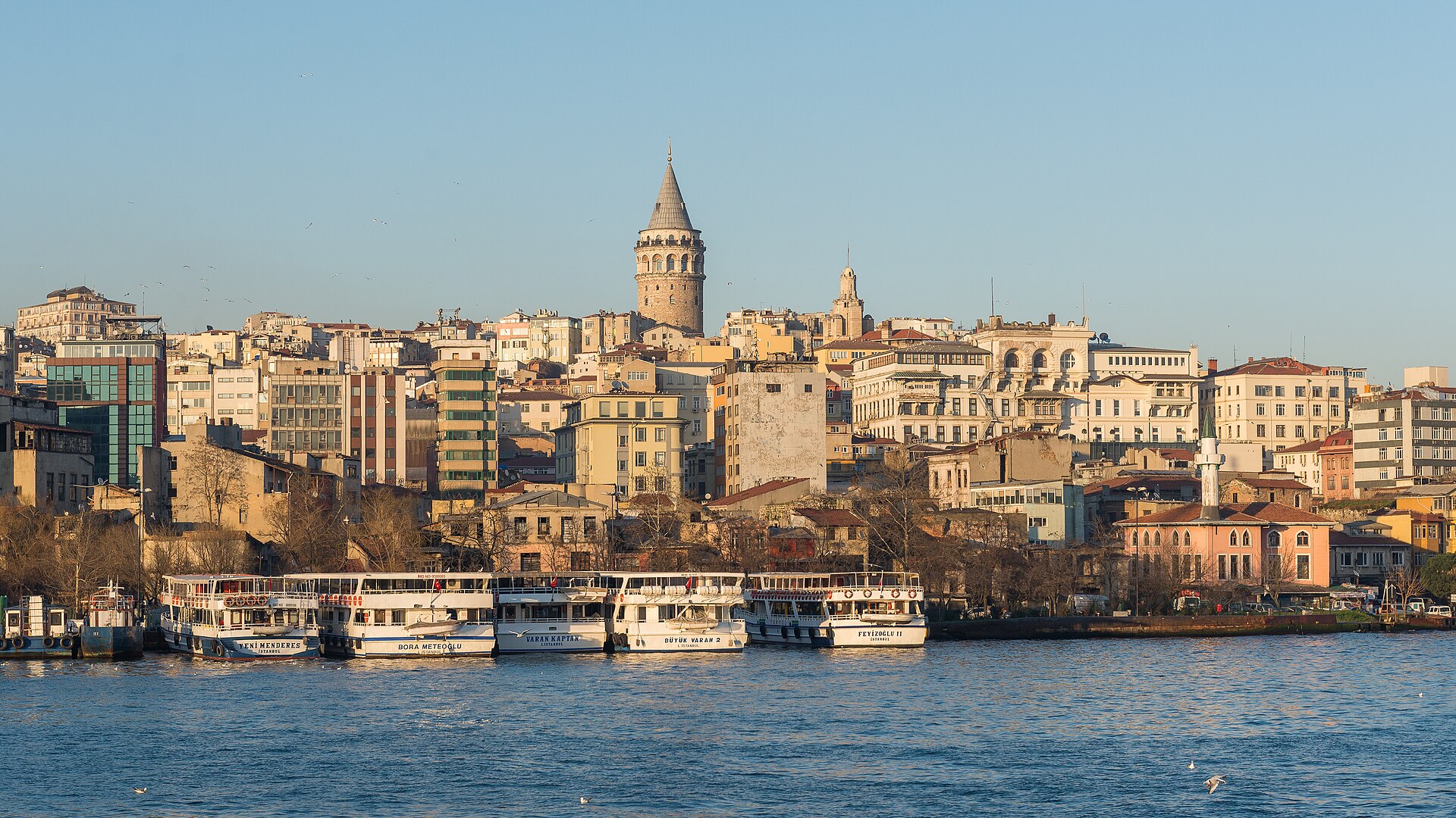 Karaköy och Galatatornet sedda från vattnet